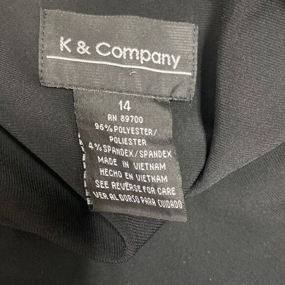 K & Company Black & White 2pc Dress Size 14 - Picture 6 of 7
